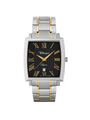 Case Two Tone Gold Plated Stainless Steel Dial Black Dial Champagne Roman Bracelet