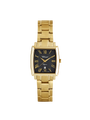 Case Gold Plated Stainless Steel Dial Black Dial Champagne Roman Bracelet