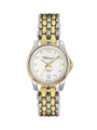 Case Two Tone Gold Plated Stainless Steel Dial White Dial Black Arabic Bracelet